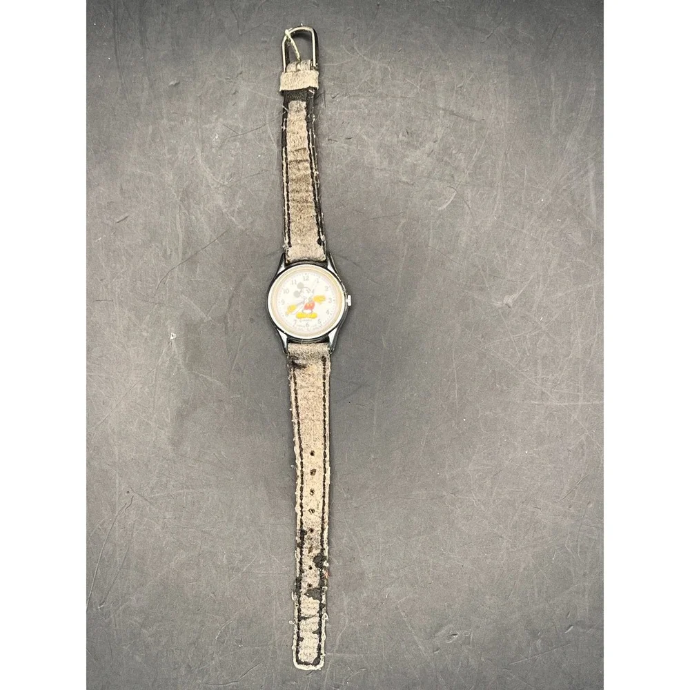 Vtg Disney Mickey Mouse Watch Stainless‎ Steel Back Water Resistant Ladies